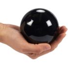 Alternate image 3 for Juvale Small Black Obsidian Crystal Ball Sphere with Decorative Wooden Stand for Meditation, Healing, Feng Shui (80mm / 3.15 In)