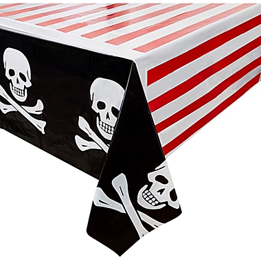 BIRTHDAY FUN PARTY AMSCAN PIRATES PLASTIC TABLE COVER 