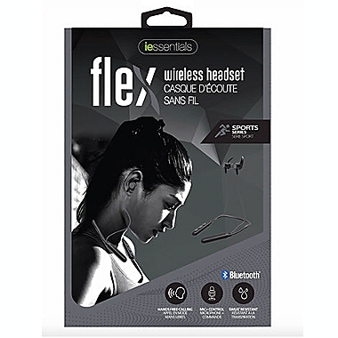 iEssentials - Earbud Bluetooth Flex w/Neck Band & Mic Gray. View a larger version of this product image.