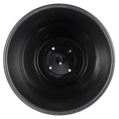 Garden Elements Outdoor Tulip Banded Plastic Planter, Silver, 13". View a larger version of this product image.