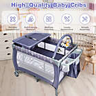 Alternate image 2 for Costway Portable Foldable Baby Playard Nursery Center with Changing Station-Gray