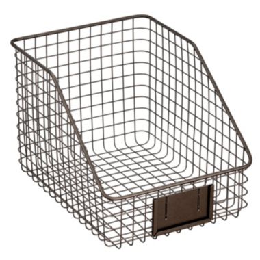 mDesign Slanted Open Front Kitchen Pantry Food Storage Organizer Basket. View a larger version of this product image.