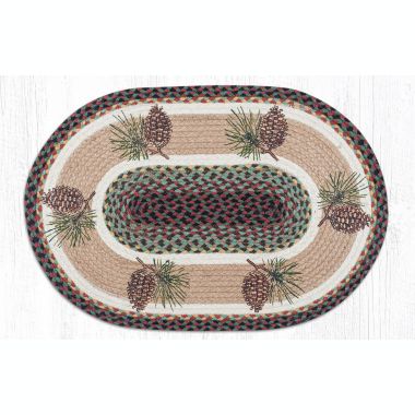 Earth Rugs OP-81 Pinecone Oval Patch 20 x 30 inch. View a larger version of this product image.