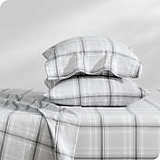 Bare Home Flannel Sheet Set 100% Cotton, Velvety Soft Heavyweight - Double Brushed Flannel - Deep Pocket (Tartan Plaid, King)