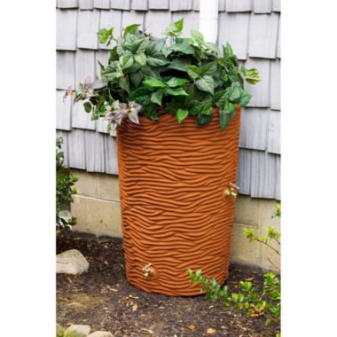 Good Ideas Planter Barrel Impressions 50 Gallon Palm Rain Saver - Terra Cotta. View a larger version of this product image.