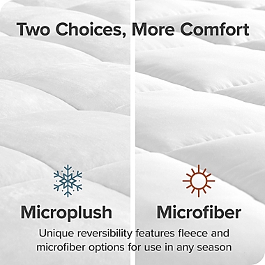 Bare Home Pillow-Top Mattress Pad - Premium Goose Down Alternative - Overfilled Microplush Reversible Topper - Hypoallergenic (Queen). View a larger version of this product image.