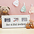 Alternate image 1 for Juvale Baby Sonogram Picture Frame for 3 Ultrasound Photos, Love at First Heartbeat (17 x 7.5 x 0.5 In, White)
