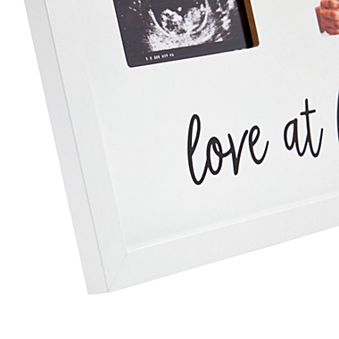 Juvale Baby Sonogram Picture Frame for 3 Ultrasound Photos, Love at First Heartbeat (17 x 7.5 x 0.5 In, White). View a larger version of this product image.