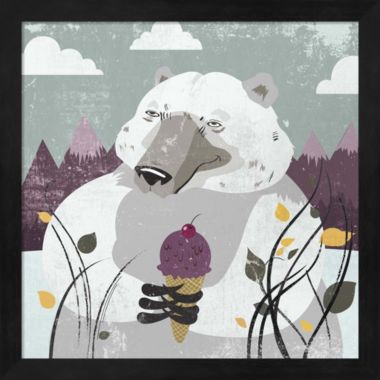 Great Art Now Polar Bear by Posters International Studio 13-Inch x 13-Inch  Framed Wall Art | Bed Bath & Beyond