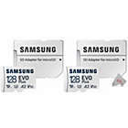 Alternate image 0 for Samsung EVO Plus MicroSD 128GB, 130MBs Memory Card with Adapter - 2 Pack