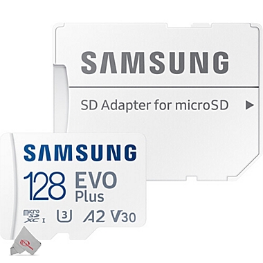 Samsung EVO Plus MicroSD 128GB, 130MBs Memory Card with Adapter - 2 Pack. View a larger version of this product image.