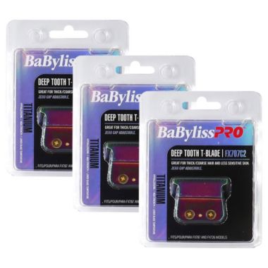 BaByliss Pro Replacement Titanium Deep Tooth T-Blade #FX707C2 - 3 Count. View a larger version of this product image.