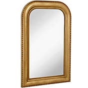 Hamilton Hills Thick Rounded Top Gold Rich Framed Wall Mirror 40" x 30"