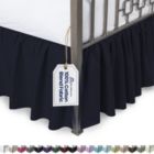 Alternate image 0 for SHOPBEDDING Ruffled Bed Skirt with Split Corners - Twin, Navy, 14 Inch Drop Cotton Blend Bedskirt (Available in 14 Colors) - Blissford Dust Ruffle