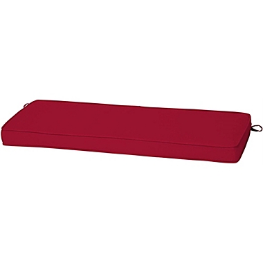 Arden Selections ProFoam EverTru 46" x 18" Outdoor Patio Bench Cushion, Caliente Red. View a larger version of this product image.