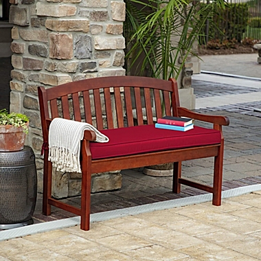 Arden Selections ProFoam EverTru 46" x 18" Outdoor Patio Bench Cushion, Caliente Red. View a larger version of this product image.