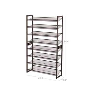 SONGMICS Set of 2 Bronze Shoe Storage Rack. View a larger version of this product image.