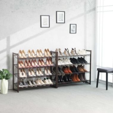 SONGMICS Set of 2 Bronze Shoe Storage Rack. View a larger version of this product image.