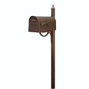 Special Lite Products Classic Curbside Mailbox with Richland Mailbox Post - Copper