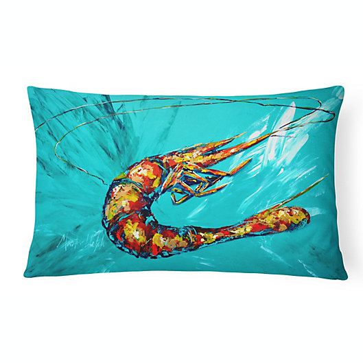 12H x16W Caroline's Treasures 8918PW1216 Blue Crabby New Orleans Beer Bottles Canvas Fabric Decorative Pillow Multicolor