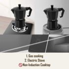 Alternate image 2 for Rainbean Electric Aluminum Stovetop Espresso Maker