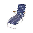 Alternate image 0 for Rio Brands Web Chaise Lounge, High Back White Steel Frame & Blue Web for Pools and Beaches