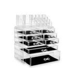 Alternate image 1 for Casafield Acrylic Cosmetic Makeup Organizer & Jewelry Storage Display Case - 3 Piece Drawer Set - Clear