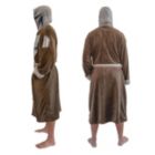Alternate image 1 for Star Wars  The Mandalorian Bounty Hunter Hooded Bathrobe for Men And Women   Soft Plush Spa Robe for Shower   Lightweight Fleece Housecoat With Adjustable Belted Tie