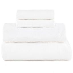100% French Linen Sheet Set - Cal King - White   BOKSER HOME