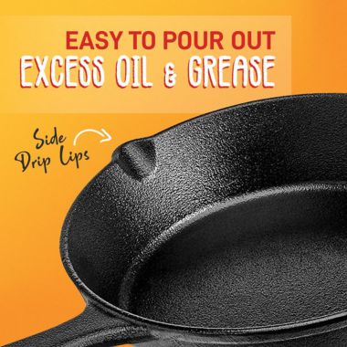 NutriChef 3 Piece Set Non Stick Iron Skillet Frying Pan. View a larger version of this product image.