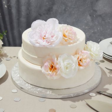 Juvale 12 Inch Cake Drum, Silver Round Boards Cardboard for Wedding (1/2 Inch Thick, 3 Pack). View a larger version of this product image.