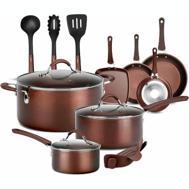 NutriChef Nonstick Cooking Kitchen Cookware Pots and Pans, 14 Piece Set. View a larger version of this product image.