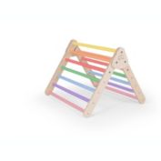 Lily and River&reg; Premium Bamboo Little Climber - Montessori Pikler Triangle - Indoor Climbing Gym for Toddler - Read Along Board Book