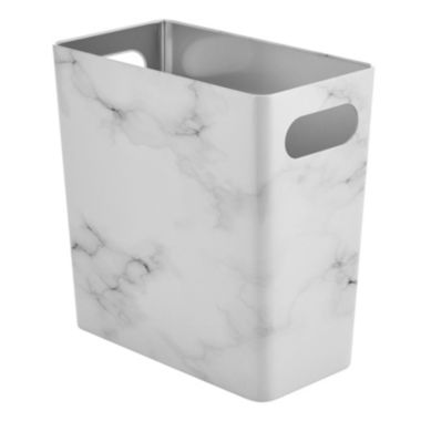 mDesign Steel Rectangle Trash Can Waste Basket with Handles. View a larger version of this product image.