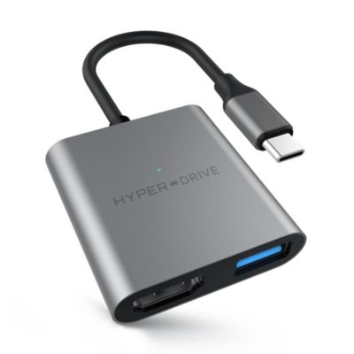 Hyper - HyperDrive 4K HDMI 3-in-1 USB-C Hub (HD259A-GRAY)