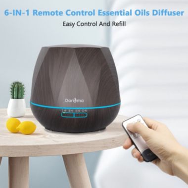 Daroma Essential 5 In 1 Aroma Oil Diffuser 550ml Dark Wood Grain. View a larger version of this product image.