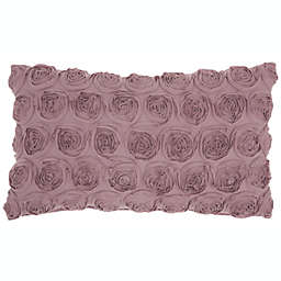Mina Victory Life Styles Denim Roses Throw Pillow - Pink 14