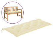 vidaXL Garden Bench Cushion Cream White 47.2x19.7"x2.8" Fabric"