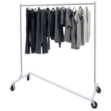 Segawe Heavy Duty Metal Rolling Clothes Garment Rack Collapsible. View a larger version of this product image.