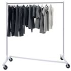 Alternate image 2 for Segawe Heavy Duty Metal Rolling Clothes Garment Rack Collapsible