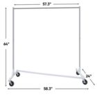 Alternate image 3 for Segawe Heavy Duty Metal Rolling Clothes Garment Rack Collapsible