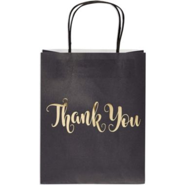 Sparkle And Bash Black Thank You Gift Bags With Handles Gold Foil 8 X 10 X 4 In 24 Pack Bed Bath Beyond