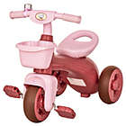 Alternate image 0 for Qaba Tricycle 3-Wheeler Ride-on Toy with 2 Storage Baskets on Front & Back & Non-Slip Handlebar, Pink