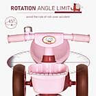 Alternate image 3 for Qaba Tricycle 3-Wheeler Ride-on Toy with 2 Storage Baskets on Front & Back & Non-Slip Handlebar, Pink