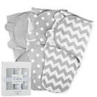 Alternate image 0 for Swaddle Blanket Baby Girl Boy Easy Adjustable 3 Pack Infant Sleep Sack Wrap Newborn Babies by Comfy Cubs (Small (0-3 Month), Grey)