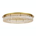 Alternate image 2 for Elegant Lighting Monroe LED light Gold Flush Mount Clear Royal Cut Crystal
