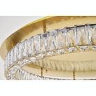 Alternate image 3 for Elegant Lighting Monroe LED light Gold Flush Mount Clear Royal Cut Crystal