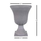 Alternate image 2 for Garden Elements Outdoor Urn Plastic Planter, Cement Colored, 15"