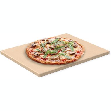 Chef Pomodoro Pizza Stone, 15" x 12", Rectangular Natural Stone for Baking Ovens and Grills, Pizza Bread Baking. View a larger version of this product image.
