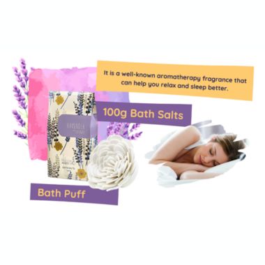 Freida and Joe Lavender Bath & Body Spa Gift Set Basket. View a larger version of this product image.